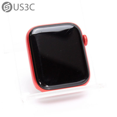 【US3C-台南店】【一元起標】Apple Watch 6 44mm GPS+LTE 紅色 鋁金屬邊框 行動網路 電子心率感測 運動模式偵測 二手智慧穿戴裝置