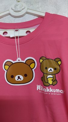 全新 童裝拉拉熊  7-11 吸濕 速乾  排汗 短袖T恤 上衣-140公分 粉紅