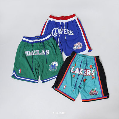 JUST DON x Mitchell &amp; Ness M&amp;N NBA 球褲 1984-85 快艇 / 達拉斯 / 湖人