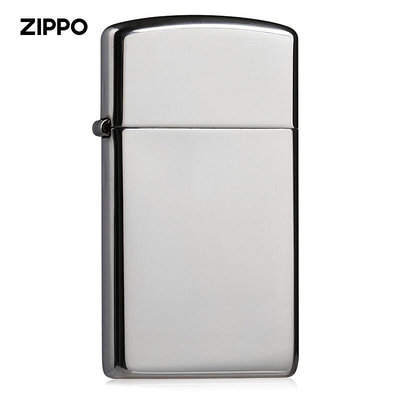 眾信優品 ZIPPO打火機正版 纖巧鏡面純銀1500 美國進口正品窄版女士HJ1319