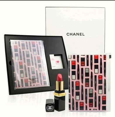 Chanel 香奈兒 COCO迷你版唇膏1g(色號462)+限量唇印筆記本