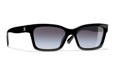 CHANEL 香奈兒 方框 板材太陽眼鏡 墨鏡 男女通用 黑
