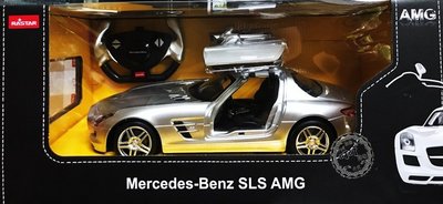♈叮叮♈ Mercedes BENZ SLS AMG 原廠授權 精品級 遙控車 1:14 超跑 賓士 銀 RASTAR