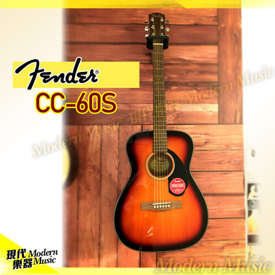 【現代樂器】現貨免運！Fender CC-60S SB 面單板民謠吉他 漸層色 小桶身木吉他 適合女生 CC60SSB
