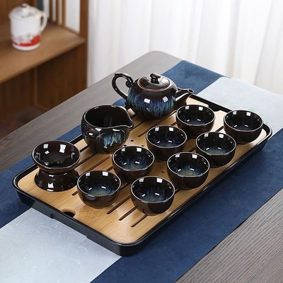 茶具陶瓷套裝家用高檔小型茶盤托盤辦公室便捷功夫茶杯泡茶壺整套