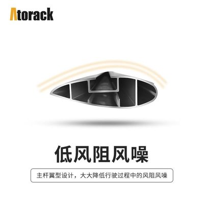 現貨熱銷-Atorack正品鋁合金帶鎖機翼靜音型車頂行李架橫桿車頂箱基礎杠