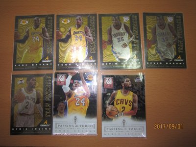 Kevin Durant/ Kobe Bryant/ KI/ Wade/ Harden~PINNACLE~雙面特卡~7張