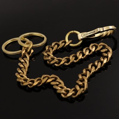 黃銅腰掛鏈 防盜鏈 褲鏈 鑰匙鏈 財布鏈（鏈長35cm）