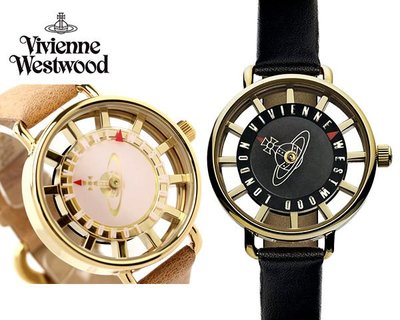 Vivienne Westwood ►Tate 皮革錶帶瑞士石英機芯手錶｜100%全新正品｜特價!