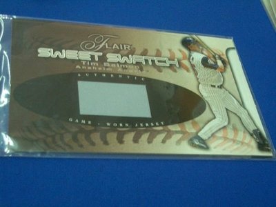 阿克漫234-2~MLB-2002年Flair Sweet Swatch限量465張球衣大卡Tim Salmon只有一張