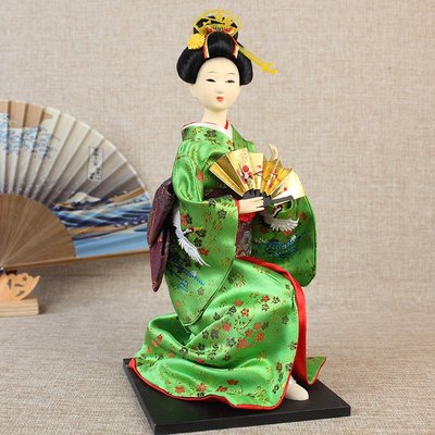 日本藝妓人偶和服娃娃刺繡純手工工藝品家居裝飾擺件禮品限量原版