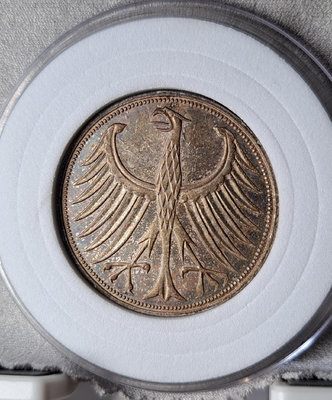 【二手】 1972年西德5馬克銀幣，直徑28.9mm，重11.2g，62777 外國錢幣 硬幣 錢幣【奇摩收藏】
