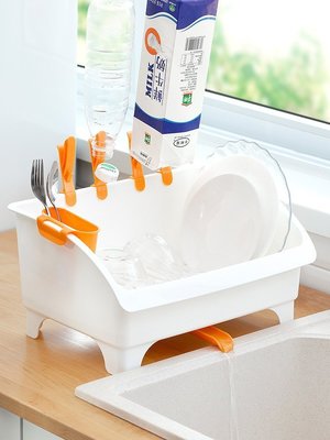 “正品”瀝水架日本進口inomata廚房水槽置物架水池洗碗帶導流碗碟收納架