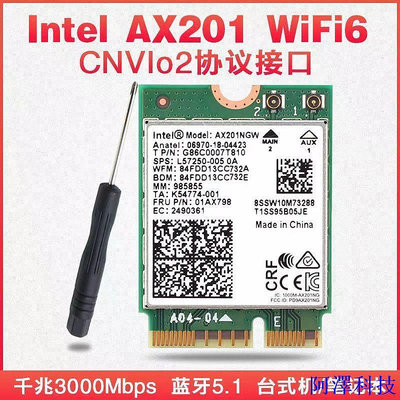 阿澤科技【】Intel AX201 9560AC NGW千兆內置雙頻網卡5.16CNV10