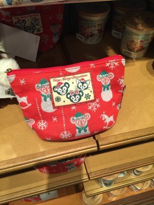 《現貨》Coco馬日本代購~東京海洋迪士尼 聖誕節限定 達菲 雪麗梅 畫家貓 筆袋 鉛筆盒 化妝包 收納包