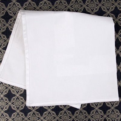 純棉白色口布 白色桌巾 餐巾布 餐桌圍巾 50x50cm