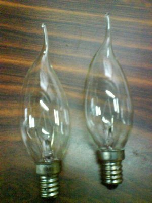 【燈飾林】E14拉尾燈泡-透明 水晶燈 美術燈