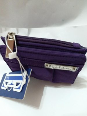 ELLE短夾 布短夾 零錢短夾 (紫)