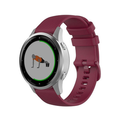 【熱賣精選】18mm小格子紋錶帶腕帶 佳明Garmin Vivoactive 4S/Vivomove 3S錶帶腕帶 手鐲配件