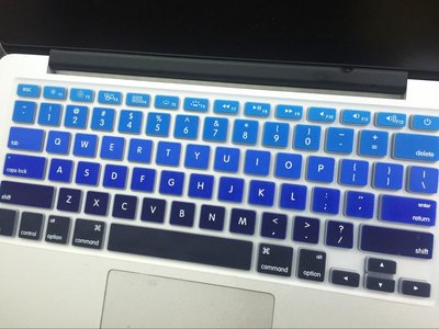 *蝶飛*英文版 漸變 彩色 鍵盤膜2011 mac pro 13 A1278 MacBook Pro 13.3