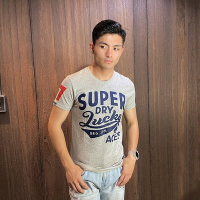 美國百分百【全新真品】極度乾燥 Superdry T恤 上衣 T-shirt 短袖 復古LOGO 短T AL41
