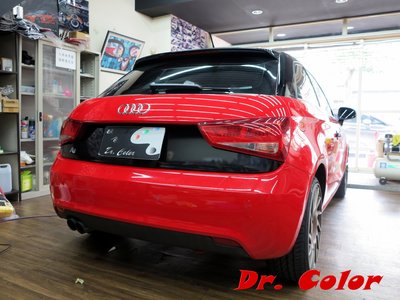 Dr. Color 玩色專業汽車包膜 Audi A1 高亮黑/金屬鋁/黑carbon_後車廂蓋/水箱護罩/前下巴/側裙