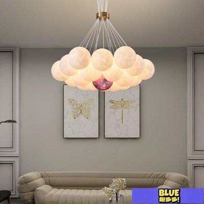 泡泡燈客廳魔豆吊燈現代餐廳臥室燈設計師創意大氣星球吊燈月球燈( 趣多多）