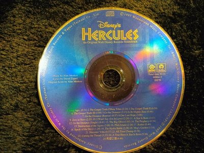迪士尼 大力士 Hercules - 電影原聲帶 - 1997年版 裸片 9成新 - 81元起標 L-42