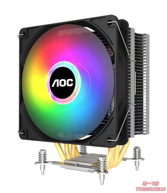 散熱器AOC T4 臺式機電腦下壓式CPU散熱風扇1150/1155/1700AMD散熱片