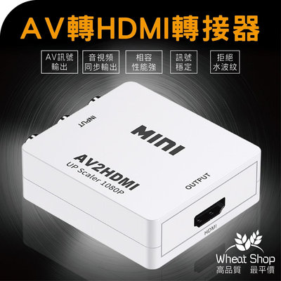 【台灣快速出貨】AV轉HDMI影像轉換器 AV轉HDMI AV TO HDMI PS2任天堂 遊戲機 轉接盒 A194