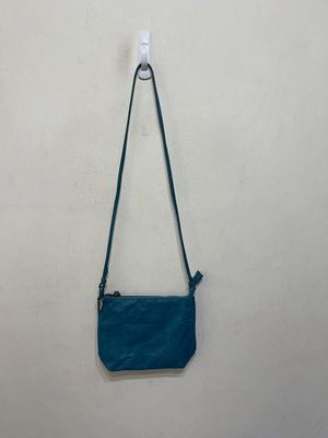 「 二手包 」 DAAD 真皮斜背包（藍綠）224