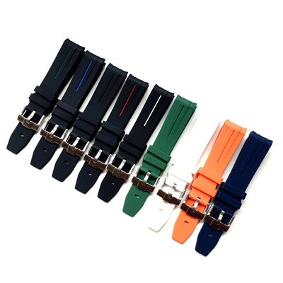 柔軟防塵弧口橡膠手錶帶代用勞力士藍紅黑綠水鬼GMT矽膠錶帶20mm－邁德好服裝包包