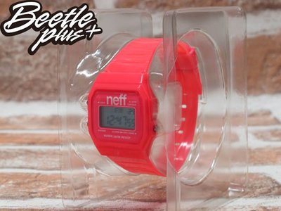 《全面下殺$799》BEETLE 美國潮牌 NEFF FLAVA WATCH 電子錶 粉紅 PINK 防潑水 手錶