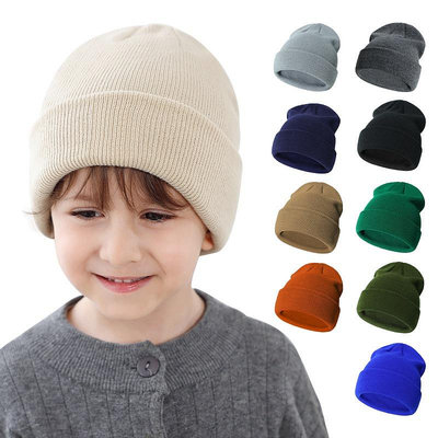 兒童帽子秋冬新款毛線針織帽嬰兒套頭帽男女寶寶帽子