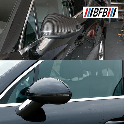 汽車配件 汽車尾翼 適用于保時捷718右駕碳纖維后視鏡罩Cayman Boxster碳纖后視鏡殼
