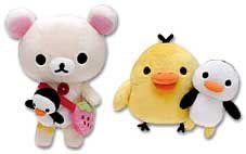 日本正版 拉拉熊 懶懶熊 牛奶熊 懶妹 早期 絕版 草莓 草莓包包 企鵝 抱企鵝 郊遊 玩偶 娃娃