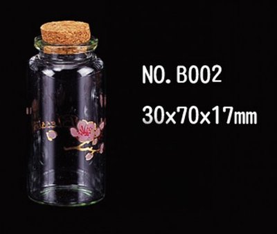 西西手工藝材料 印花玻璃空瓶(30mm~70mm) 造型空瓶子 星砂瓶 許願瓶 夜光瓶 星沙瓶 軟木塞玻璃瓶 滿額免運