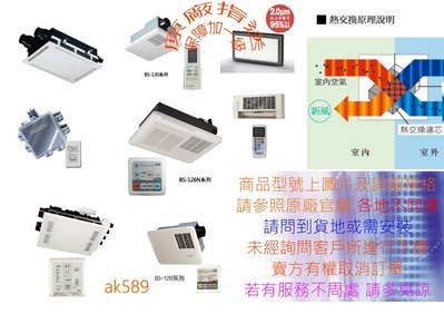 BS130 全省“康乃馨KNS 無線遙控浴室暖風乾燥機BS-130 日本陶瓷加熱器AC110V”全新公司貨