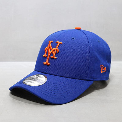 【現貨】NewEra帽子韓國代購MLB棒球帽硬頂紐約大都會隊NY彎檐帽藍色潮牌