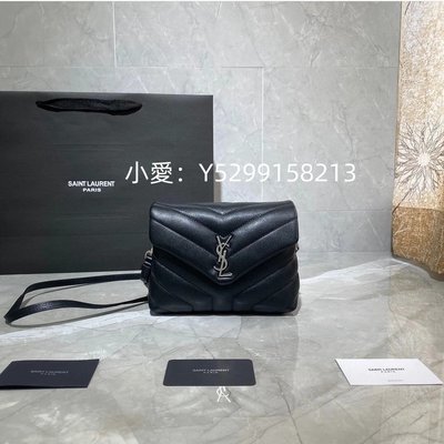 二手正品 YSL 聖羅蘭 Toy loulou 20CM 黑色方胖子 銀扣 相機包 斜背包 467072 現貨