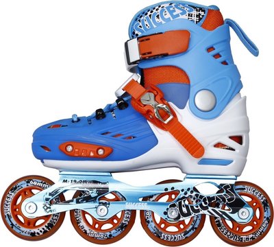 成功 直排輪 S0410 兒童 花式 伸縮可調尺寸 溜冰鞋 （藍色） 不含護具及頭盔【附鞋袋】免運