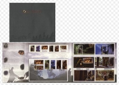 夢幻逸品2001紐西蘭郵局發行魔戒首部曲郵票套冊Presentation pack