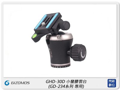 ☆閃新☆Gizomos GHD-30D 球型雲台 GD-234系列專用 360度 全景 小蠻腰雲台 (公司貨)