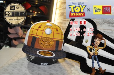 New Era x Toy Story Kid Woody 59Fifty 玩具總動員警長伍迪孩童全封尺寸帽