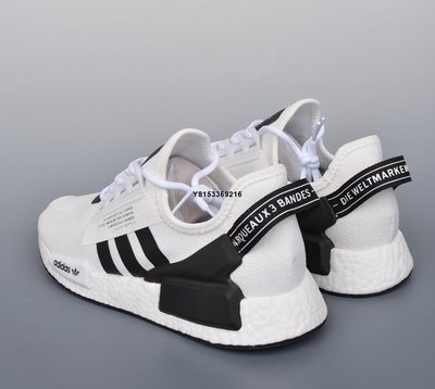 Adidas Original NMD_R1.V2 白黑 慢跑鞋 男女鞋 FV9022