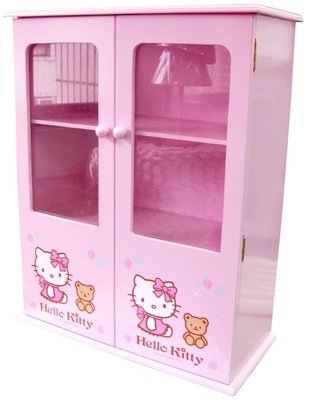 ♥小花花日本精品♥HelloKitty 粉色雙門收納櫃 桌上收納櫃 小物收納櫃 ~ 8