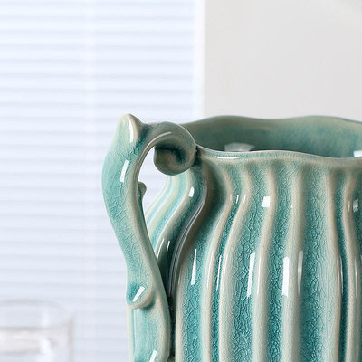 歐式時尚陶瓷花瓶擺件客廳電視柜餐桌家居裝飾品簡約創意現代花插