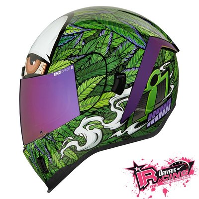 ♚賽車手的試衣間♚ Icon® Airform Ritemind Green 美國 街頭 彩繪 全罩 安全帽