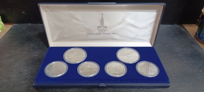 【瑪麗小舖】蘇聯1980年紀念銀幣6枚套裝 【莫斯科奧運會】~特價出清
