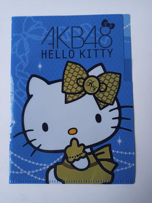 7-11 Hello Kitty AKB48金色小禮服風三層資料夾 檔案夾 文件夾